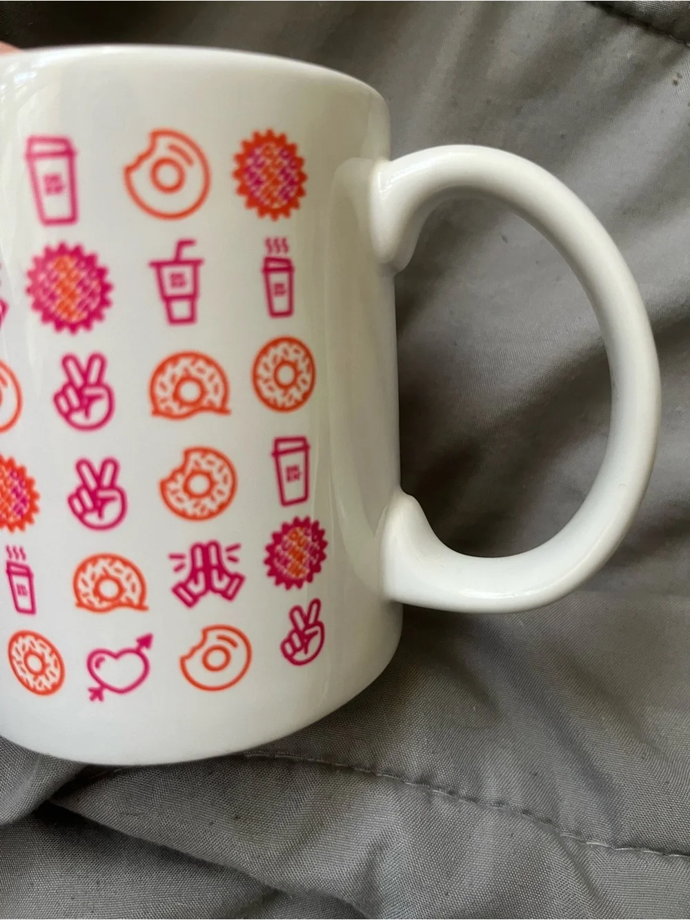 Winter 2019 Peace, Love, Donuts Dunkin coffee mug